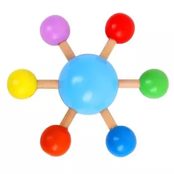 Folulus деревянные красочные вращающийся гироскоп игрушки для снятия стресса детская развивающая игрушка One Size синий