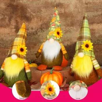 Фолулус Шляпа на День Благодарения Безликий старик Кукла Гном Праздничное украшение One Size