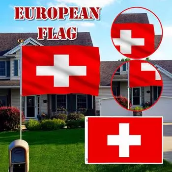 Folulus Швейцария Флаг Сад Бар Ресторан И Украшение Семейной Вечеринки One Size
