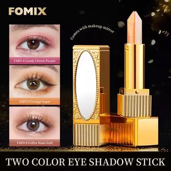 FOMIX Двухцветный карандаш для теней для век с перламутровым матовым покрытием, стойкий макияж, ленивый карандаш для век цвета земли