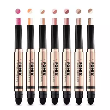FOMIX Eyeshadow Stick, цветной быстрый макияж. Тени-карандаш для век, которые формируют и подчеркивают контуры лица. Цвет: двухцветный, двухсторонний. FM06#Earth.