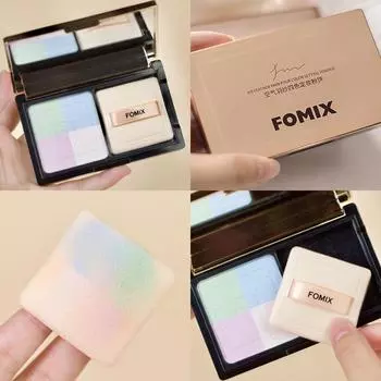 FOMIX Фиксирующая пудра Матирующий эффект Длительная фиксация Длительная адгезия Водостойкая Рассыпчатая пудра No Flying