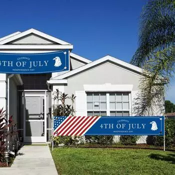 Фон для баннеров ко Дню независимости. Подходящие подвесные флаги изысканно оформлены и легко подвешиваются. Они — ваш лучший выбор для N One Size