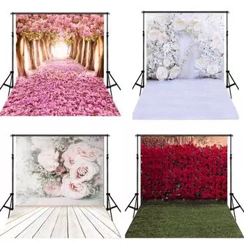 Фон для фотосъемки с цветами, виниловый реквизит для детской фотостудии 5x3 фута, 7x5 футов, 8x6 футов A-150X90cm