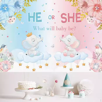 Фон для выявления пола, баннер для детского душа, прекрасный фон для фотосъемки для вечеринки 90cmx150cm