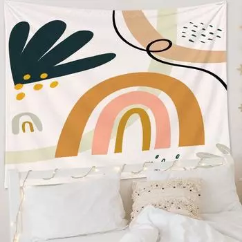 Фон Радужный геометрический настенный гобелен Ковер Гостиная Спальня Декор Гобелен 100x75cm
