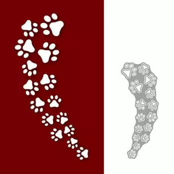 Фон со следами животных, металлический трафарет, тиснение, вырубные штампы для Diy, скрапбукинг, бумажные штампы для тиснения карт, ремесленный декор серебряный