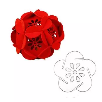 Фонарь Цветочный фон Дизайн Стиль Металлические штампы DIY Скрапбукинг Трафарет для тиснения Бумага Ремесло Шаблон альбома серебряный