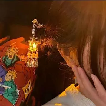 Фонарь Цветок Древний Стиль Шпилька Для Волос Ханьфу Палочки Для Волос Китайский Стиль Головной Убор Аксессуары Для Волос Девочки C