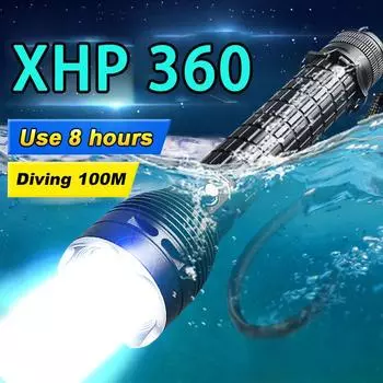Фонарь для дайвинга Dive 400M XHP360 профессиональный фонарь для подводного плавания с большим радиусом действия, фонарь-амфибия с магнитным переключателем A-Flashlight