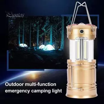 Фонарь для кемпинга на открытом воздухе, 4 режима, регулируемый, водонепроницаемый, USB, перезаряжаемый, супер яркий, портативный, подвесной, для палатки, походный аварийный свет золотистый