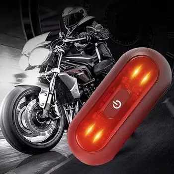Фонарь для мотошлема, задний фонарь, предупреждающий сигнал, перезаряжаемый водонепроницаемый светодиодный фонарь, велосипедный фонарь, задний фонарь для шлема