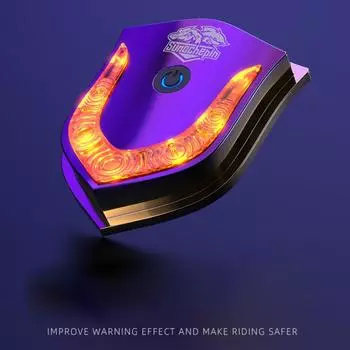 Фонарь для шлема мотоцикла Usb беспроводной умный предупреждающий фонарь безопасности для езды на велосипеде ночной светильник украшение