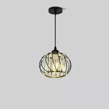 Фонарь Хрустальная Люстра Светильник Простые Современные Спальни Ночники Коридора Люстра Скандинавские Светодиодные Потолочные Балконные Светильники No light bulb чёрный