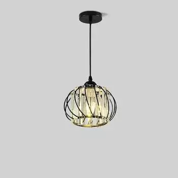 Фонарь Хрустальная Люстра Светильник Простые Современные Спальни Ночники Коридора Люстра Скандинавские Светодиодные Потолочные Балконные Светильники No light bulb чёрный