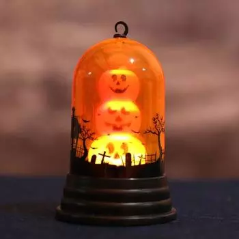 Фонарь из тыквы на Хэллоуин со светодиодной подсветкой, череп, тыква, кошка, лампа в банке, центральный элемент стола на Хэллоуин, ночник, уличный фонарь, декор Skull