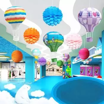 Фонарь из воздушного шара своими руками, праздничный фонарь ручной работы, бумажный фонарь для свадьбы Style J