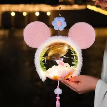 Фонарь ручной работы в виде кролика из нефрита StellaLou Style DIY Lantern Material Bag Lighted Lantern Making Kit D-White