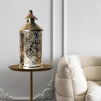 Фонарь Светильник Полый для Домашнего Стола Центральный Элемент Свадебный Декор 26x12.5cm_A