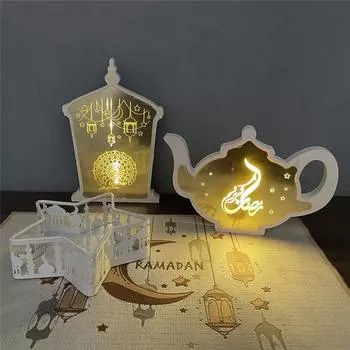 Фонарь своими руками Ид Мубарак светодиодный светильник чайник верблюд украшение Рамадан фестиваль поделки украшение для дома мусульманская вечеринка украшение
