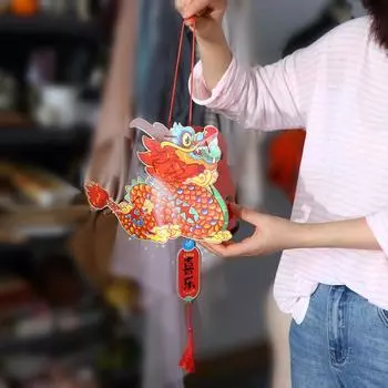 Фонарь в китайском стиле «Удачи» со светодиодной подсветкой для вечеринки, светящийся фонарь для детей в подарок 08