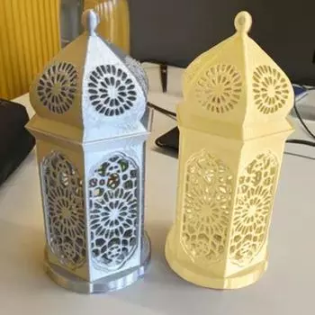 Фонарь в марокканском стиле с 3D-печатным вырезом, фонарь для свечи, арабская чайная свеча серебряный