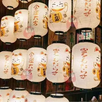 Фонарь в японском стиле, уличный водонепроницаемый тканевый фонарь, суши-бар, сакэ, изакая, декоративный фонарь, рекламный знак магазина кухни 15cmx25cm