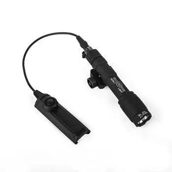 Фонарь WADSN Surefire M600C Type Scout Light с двумя переключателями, совместимый с 20-миллиметровой направляющей, 600 люмен, тактический фонарь для выживания (черный)