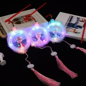 Фонарь-змея с ручкой, переносной светящийся фонарь, китайский Новый год, детская игрушка ручной работы, декоративная