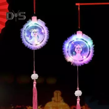 Фонарь-змея с ручкой, переносной светящийся фонарь, китайский Новый год, детская игрушка ручной работы, декоративная лампа для праздничных торжеств и подарков