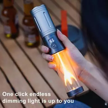 Фонарик для кемпинга на открытом воздухе с цифровым дисплеем, водонепроницаемый, 3 режима, регулируемый, с возможностью масштабирования, с высоким люменом, сверхяркий, перезаряжаемый, походный ручной фонарик серебряный