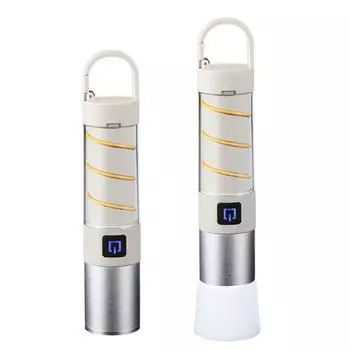 Фонарик для кемпинга, супер яркий, с регулируемой яркостью, масштабируемый, водонепроницаемый, перезаряжаемый, компактный, портативный светодиодный фонарик, фонарь для палатки белый