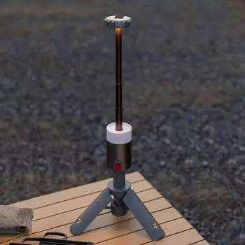 Фонарик для наружного освещения с контроллером, подставкой, выдвижной лампой, фонарь для кемпинга