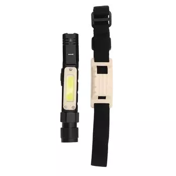 Фонарик многофункциональный 3 в 1 налобный фонарь рабочий фонарь складной на 90 градусов мощный свет USB