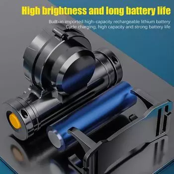 Фонарик на голову для улицы 400 мА Usb-фонарик мощный светодиодный водонепроницаемый перезаряжаемый фонарик