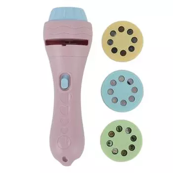 Фонарик-проектор Мини-мультяшный милый образовательный проекционный фонарик Игрушки для раннего образования розовый