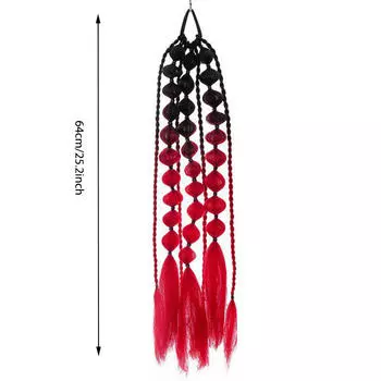 Фонарик Пузырь Плетеный парик Модный женский уличный стиль Длинный заплетенный вручную парик-хвост One size