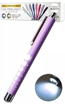 Фонарик-ручка Мягкий светодиодный источник света Лампочка Батарейки ударного типа в комплекте Готов к использованию Резиновый материал с приятным на ощупь Прочный и (Белый, Цветной)