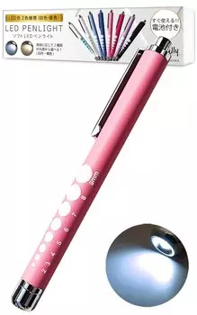 Фонарик-ручка Мягкий светодиодный источник света Лампочка Батарейки ударного типа в комплекте Готов к использованию Резиновый материал с приятным на ощупь Прочный и (Белый, Цветной)