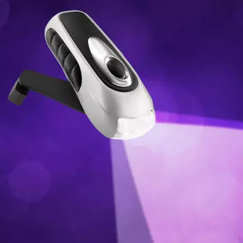 Фонарик с ручным динамо-приводом для кемпинга, водонепроницаемый для альпинизма Black