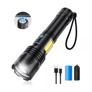 Фонарик светодиодный фонарик мощный магнитный фонарик большой емкости 5800 мАч управляемый удобный фонарь военный самый сильный фонарик маленький тактический