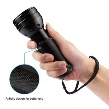 Фонарик Yousheng UV Black Light Компактный дизайн Портативный широкополосный аккумуляторный ультрафиолетовый детектор черного света чёрный