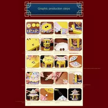 Фонарики для фестиваля середины осени своими руками, светодиодные традиционные праздничные подвесные светильники, ручная работа, упаковка материалов для ручного изготовления, китайская лампа