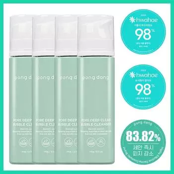 Fondant Pore Deep Clean Bubble Cleanser Acne Functional Youth Слабокислотная очищающая пенка, 145 г, 4 шт.