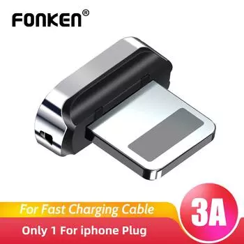 FONKEN 8-контактный разъем магнитного кабеля, разъем для головки, адаптер для зарядного устройства для iPhone, пылезащитная заглушка Only For iPhone Plug