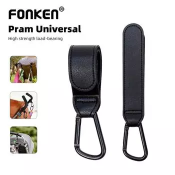 Fonken детская сумка из искусственной кожи, крючок для коляски, вращающийся на 360 градусов, вращающийся органайзер для тележки, крючок для коляски, аксессуары для колясок чёрный