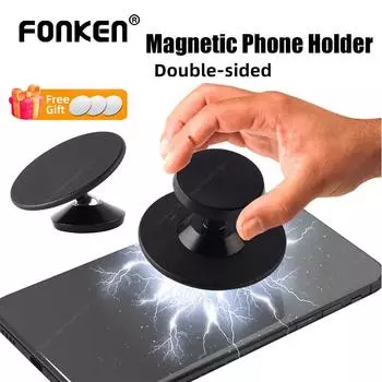 Fonken двойной магнитный держатель для телефона для спортзала и кухни, двухсторонний сильный магнитный держатель для телефона, кронштейны для iPhone 14Pro Max Huawei Xiaomi чёрный