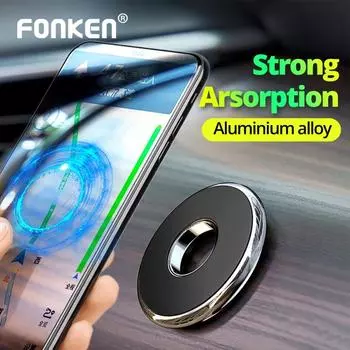 FONKEN Магнитный автомобильный держатель для телефона из цинкового сплава Автомобильный держатель Сильный магнит Адсорбционный настенный кронштейн Поддержка приборной панели Смартфон Samsung Xiaomi