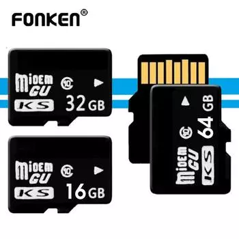 Fonken Micro SD TF карта 8G 16G 32 ГБ памяти высокоскоростной автомобильный регистратор данных для путешествий TF телефон Millet карты камеры 8GB чёрный