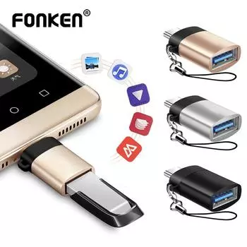 FONKEN Micro USB3.0 OTG адаптер USB3.0 для адаптера типа C для Samsung Xiaomi Android Синхронизация данных с флэш-накопителем Разъем мыши